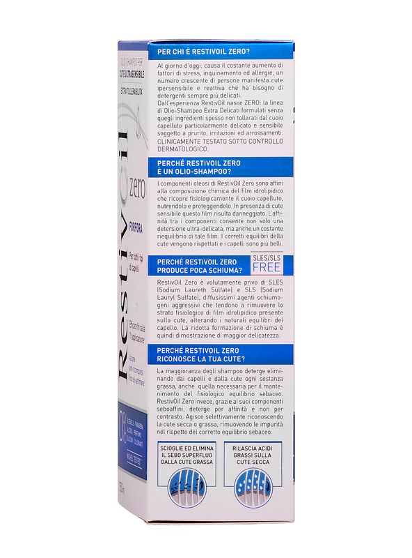 Restivoil Zero Forfora Olio-shampoo per cute sensibile 150ml-6