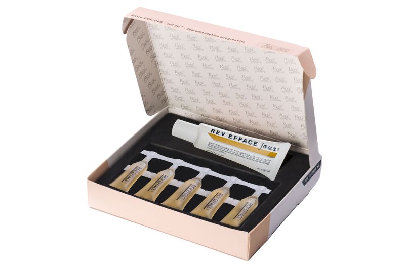 Rev Efface Kit per cancellare le macchie sul viso crema giorno 30ml +5 fiale notte-1