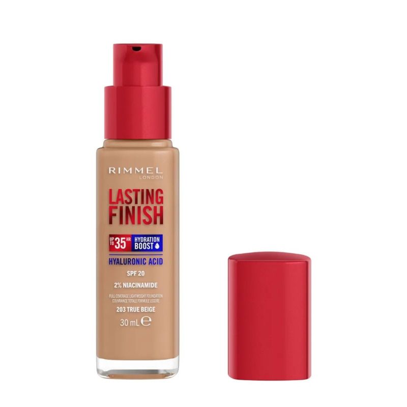 Rimmel Fondotinta Lasting Finish 35h Con Acido Ialuronico 203 True Beige 30ml-2
