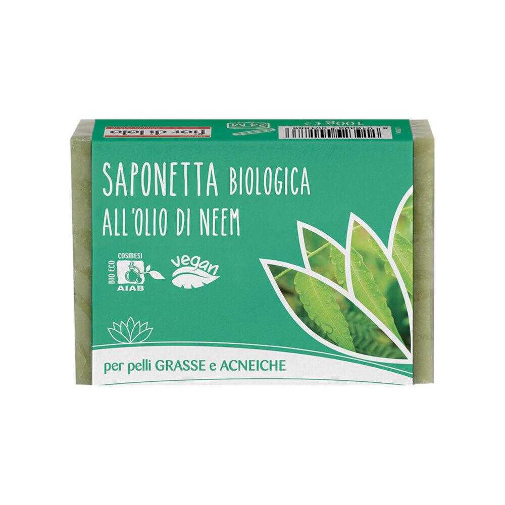 Fior di Loto Saponetta all'Olio Di Neem per pelli grasse e impure 100g-2