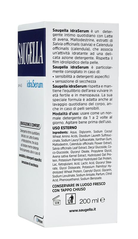Saugella IdraSerum pH 4,5 per pelle secca ed irritata 200ml-2