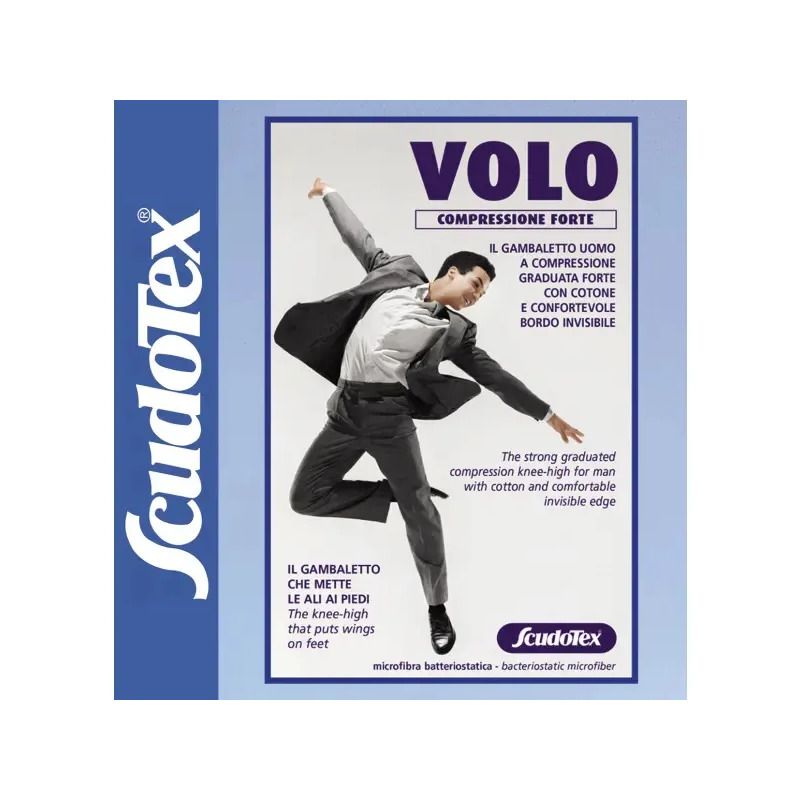 Scudotex Gambaletto Uomo Cotone Compressione Leggera Nero Cod.458 Misura 6 (XXL)-1