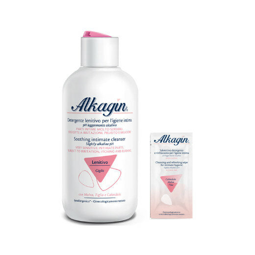 Alkagin detergente lenitivo 250ml+ In Regalo Salviettine Detergenti Rinfrescanti 5 pezzi-2