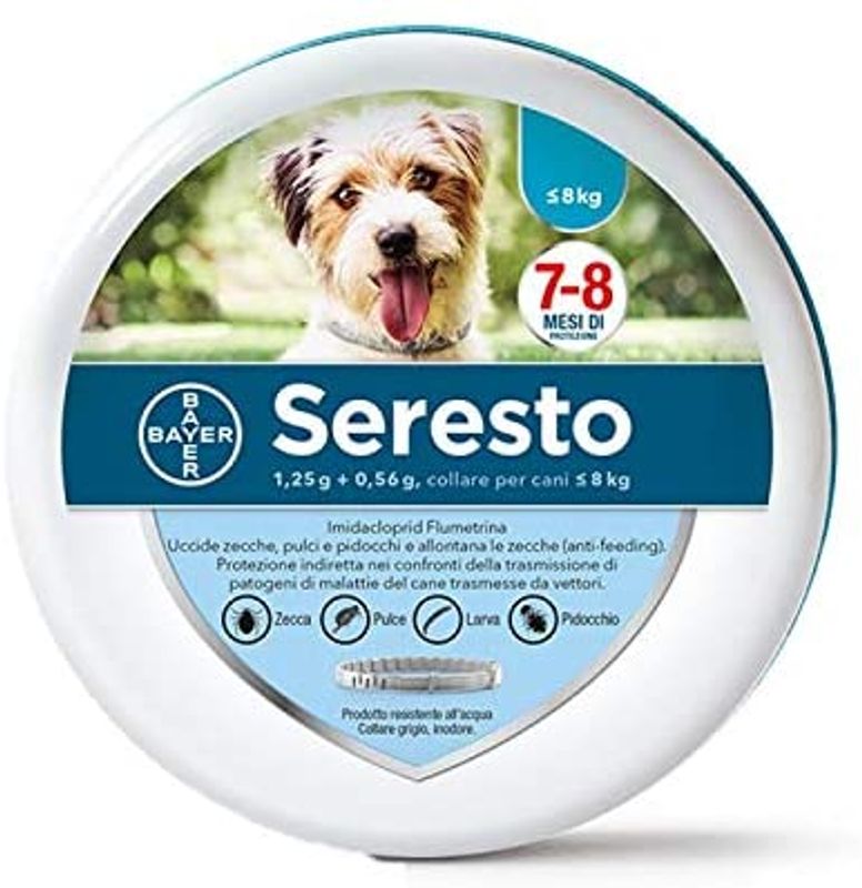 Seresto antiparassitario contro pulci e zecche per cani fino a 8kg-1