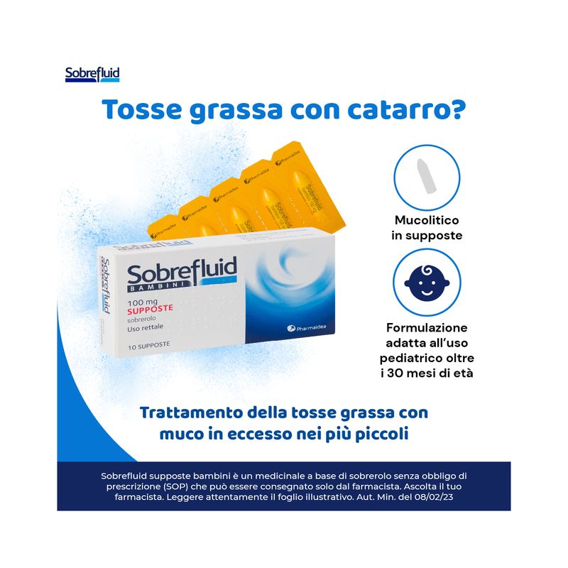 Sobrefluid bambini 10 supposte 100 mg-1