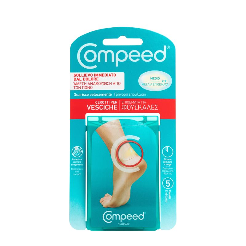Compeed Sollievo Immediato cerotti per vesciche taglia media 5 pezzi-1