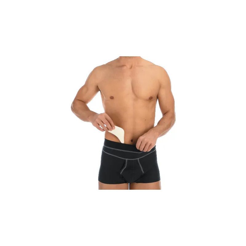 Scudotex Cotton Boxer Ernia Aperto Con 2 Pelotte Anatomiche In Gomma Cod.649 Nero 1 pezzo taglia 2 (-1