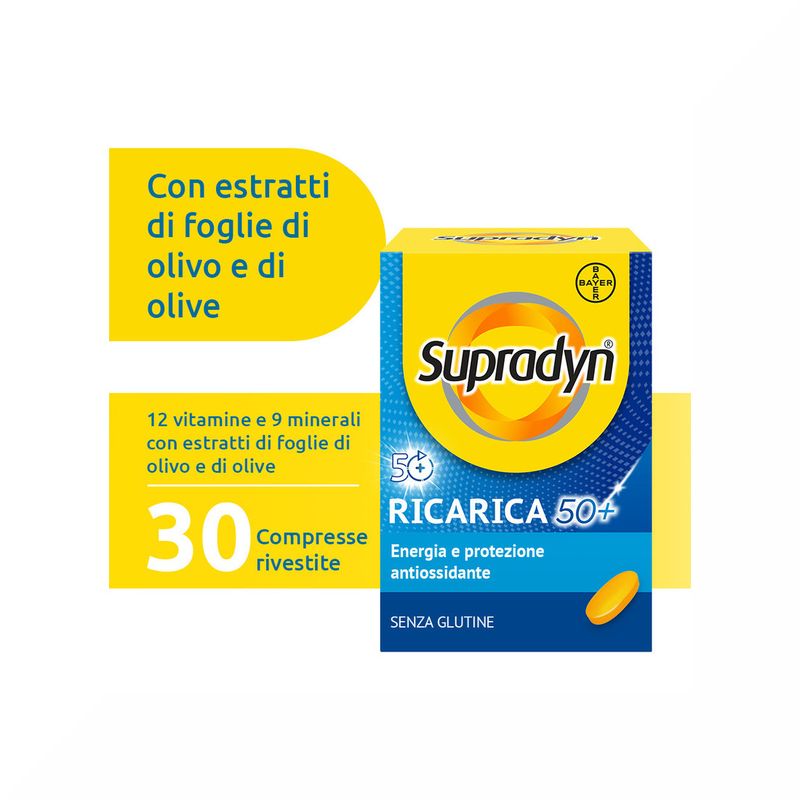 Supradyn Ricarica 50+ Integratore di Vitamine Gusto Arancia 30 Compresse rivestite-10