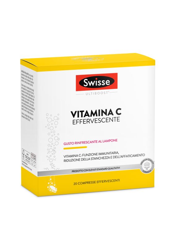 Swisse Vitamina c per il sistema immunitario 20 compresse effervescenti gusto lampone-1