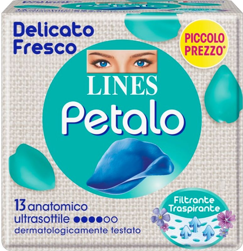 Lines Petalo Delicato e Fresco 13 Assorbenti Anatomici-1