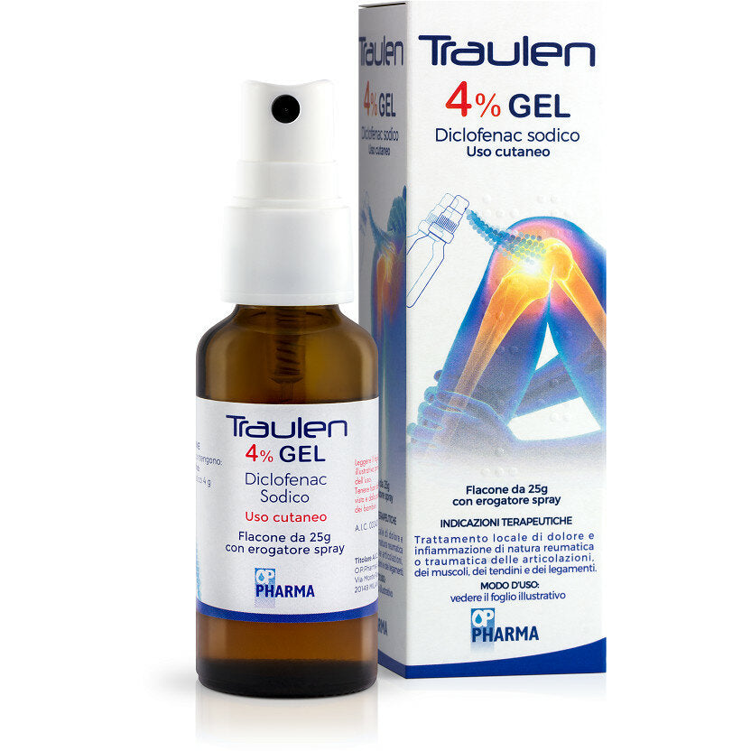 Traulen 4% Gel Diclofenac flacone con erogatore 25g-4