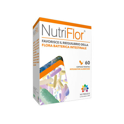 Nutriflor 60 capsule favorisce il riequilibrio della flora batterica intestinale-1