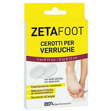 Zeta Foot Cerotti per Verruche 4 pezzi 1,9cm +12 pezzi 1,2cm-2