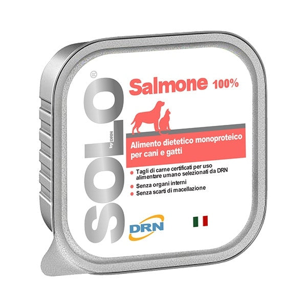 Drn Solo Salmone Alimento Dietetico Monoproteico Umido Cani/Gatti 100g-1