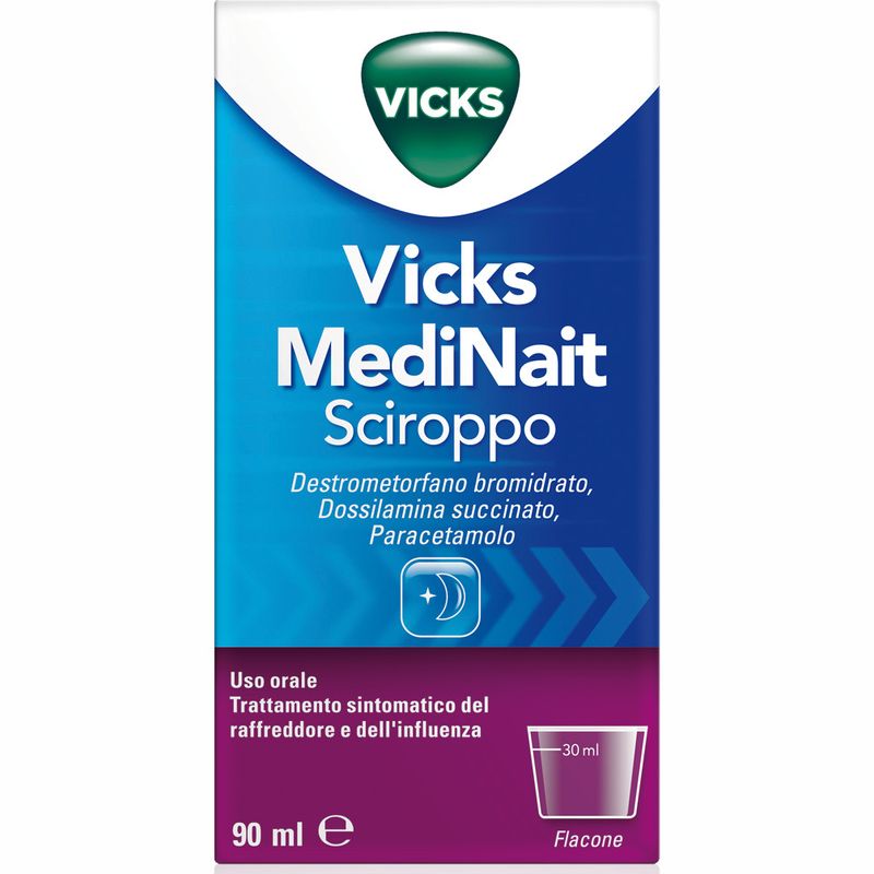 Vicks Medinait raffreddore e influenza sciroppo 90ml-1