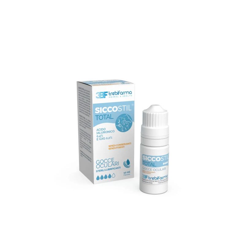 Trebifarma Siccostil Total Gocce Oculari Sterili Lubrificanti Per Animali 10ml-1
