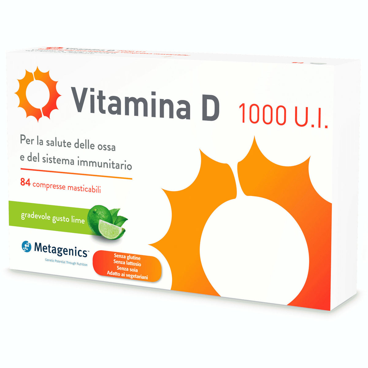 Metagenics Vitamina D 1000 UI 84 compresse masticabili gusto lime-2